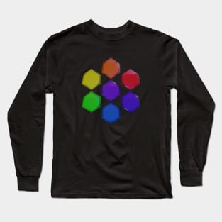 Rainbow Icosahedrons Gems Long Sleeve T-Shirt